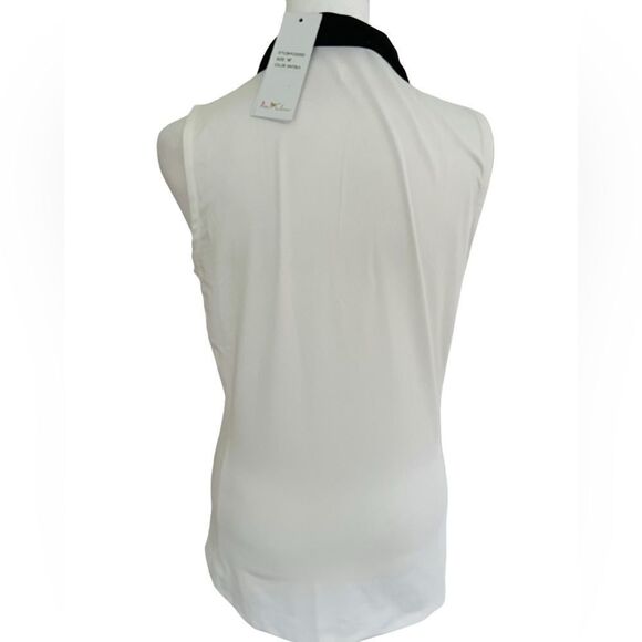 New with tags PIN CLOVER Studio
West Links White Black Golf Polo Shirt size M - Picture 5 of 9